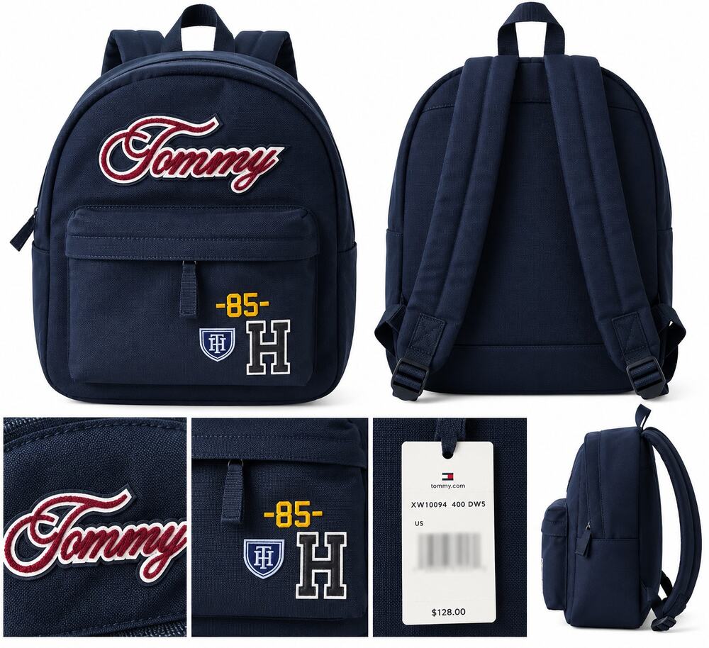 Tommy Hilfiger Navy Backpack – New with Tags UNISEX